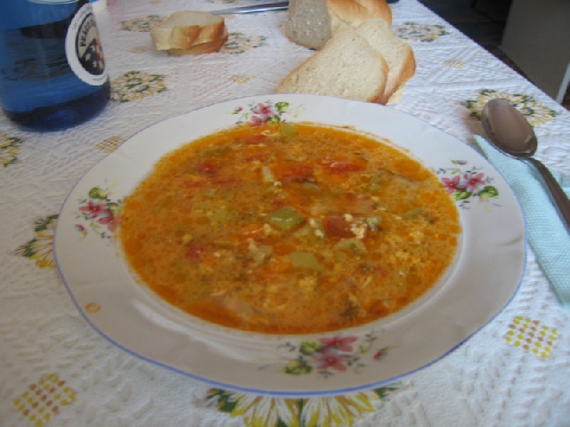 Soupe aigre de courgettes