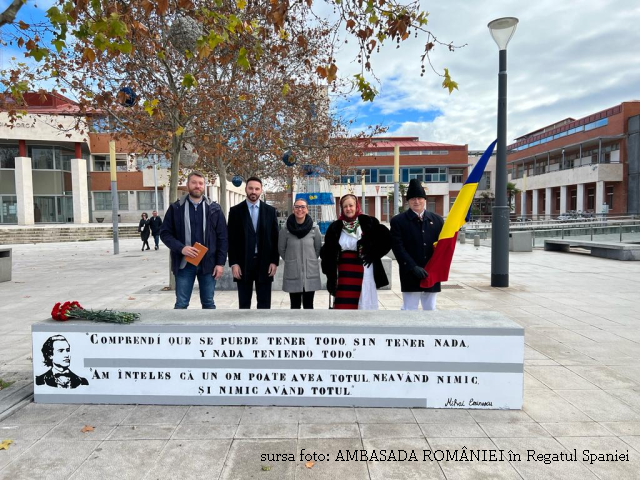 Inauguración del primer monumento dedicado a Mihai Eminescu en España