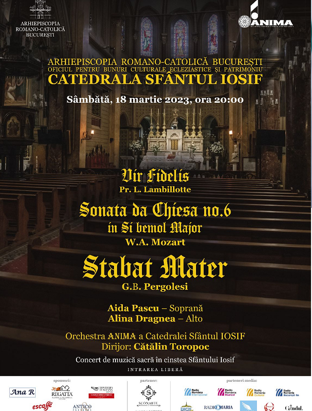 “Concert de muzică sacră”, sâmbătă, 18 martie