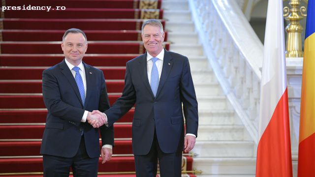 Klaus Iohannis l-a primit, marţi, la Palatul Cotroceni, pe omologul polonez, Andrzej Duda