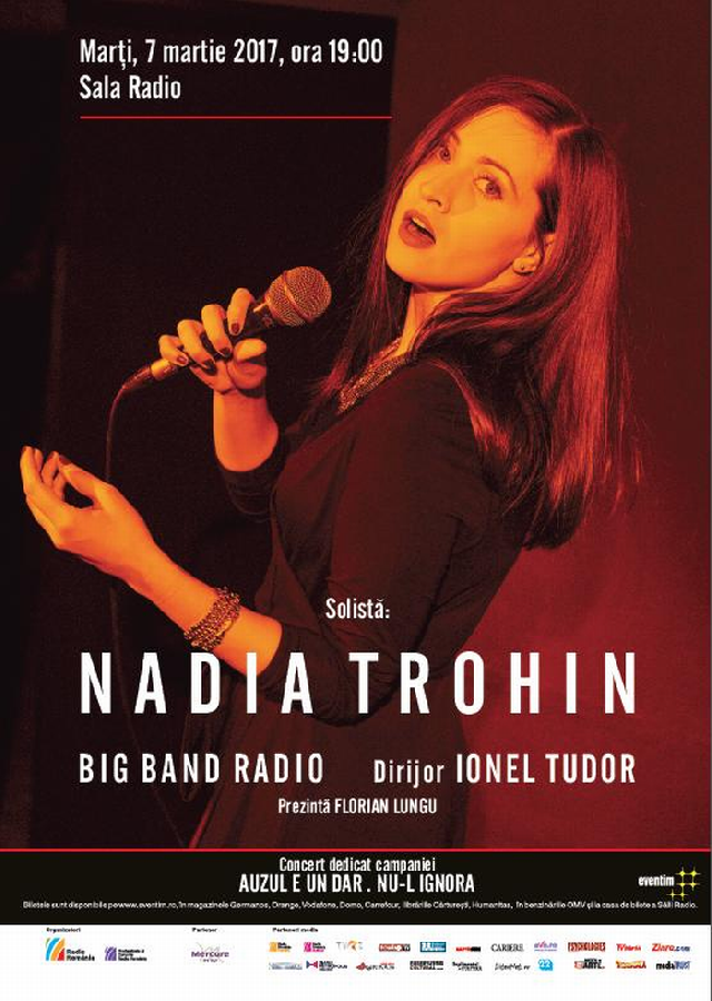 Nadia Trohin şi Big Band-ul Radio în concert la Sala Radio