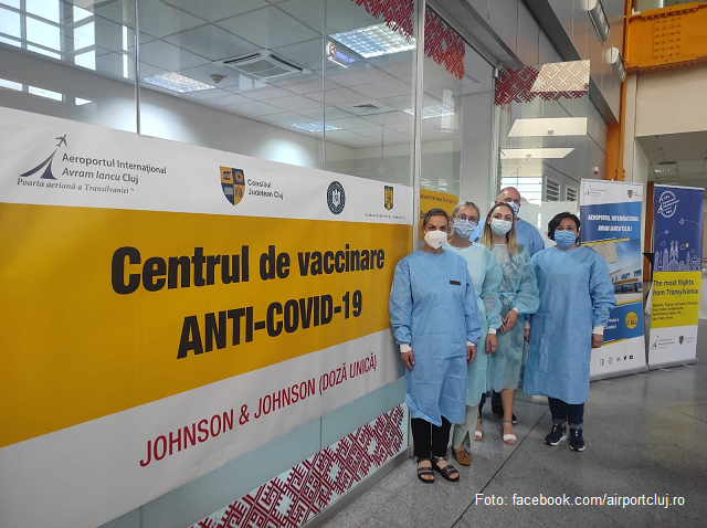 Aeroportul Internațional din Cluj a deschis marți un centru de vaccinare antiCovid