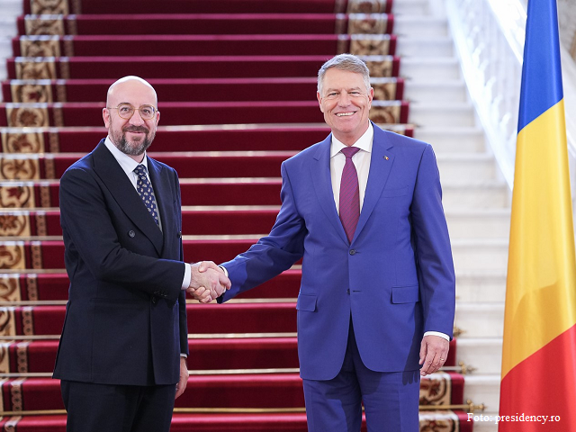 EU-Ratspräsident Michel besuchte Klaus Iohannis in Bukarest