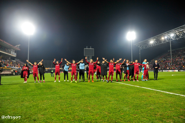 CFR Cluj has qualified for the Europa League’s round of 32