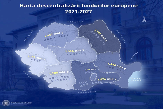 Bani europeni pentru regiunile de dezvoltare