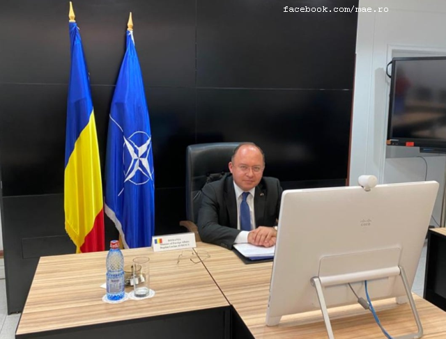 Bogdan Aurescu  la reuniunea de pregătire a Summitului NATO