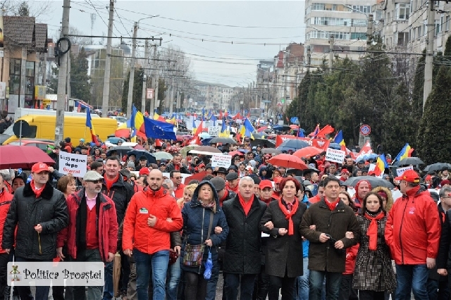 Miting PSD la Târgoviște, de susținere a Guvernului Grindeanu