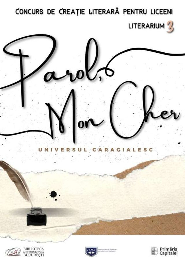 “Parol, Mon Cher”, concurs de creaţie literară pentru liceeni