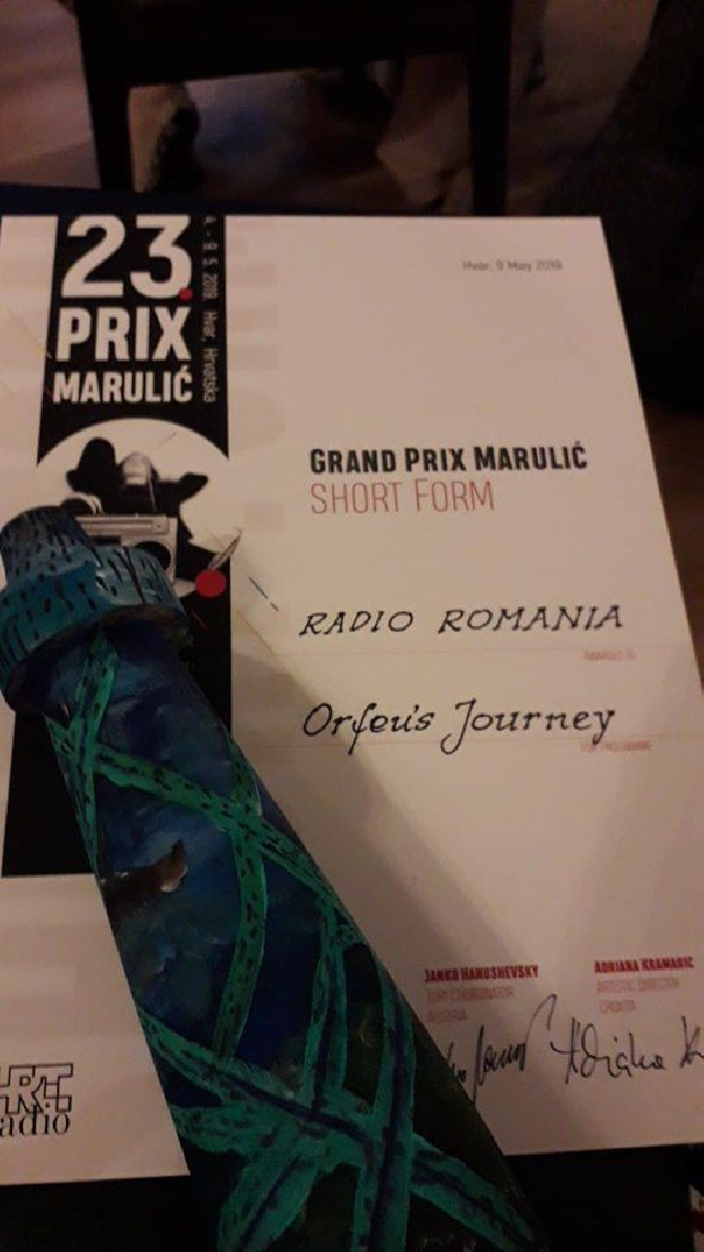 Radio România – Marele Trofeu la Festivalul Prix Marulic, Croaţia, 2019