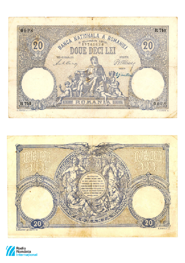 QSL 9/2020: 20-Lei-Banknote (1896)