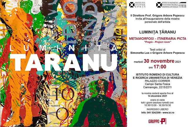 Metamorfosi – Itineraria Picta, l’artista Luminiţa Ţăranu in mostra all’IRCRU Venezia