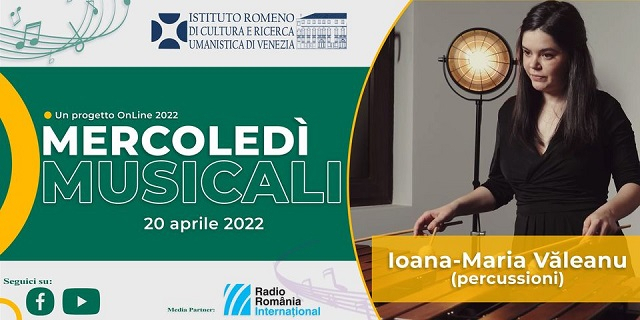 Mercoledì Musicali a Venezia con le percussioni di Ioana-Maria Văleanu