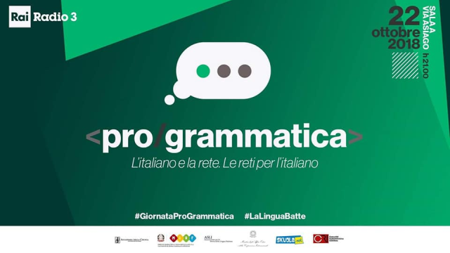 Rai Radio 3: GiornataProGrammatica 2018