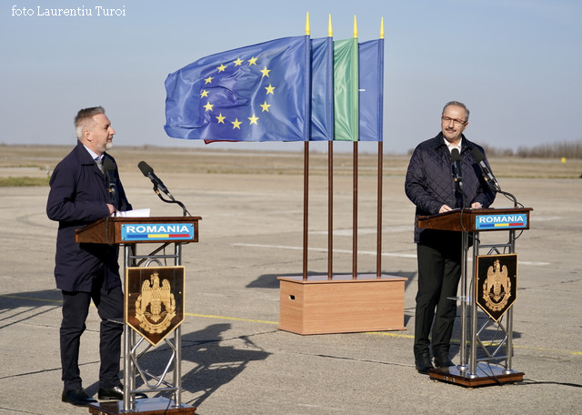 Incontro dei ministri della Difesa, Vasile Dîncu e Lorenzo Guerini, alla Base Mihail Kogălniceanu