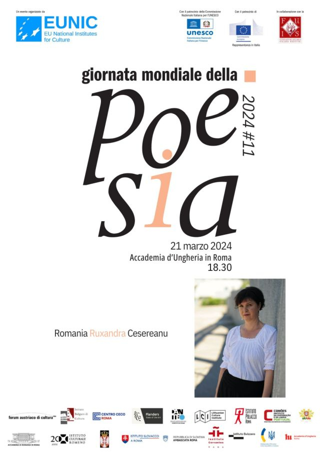 Mercoledì letterari e Giornata Mondiale della Poesia, Ruxandra Cesereanu a Roma