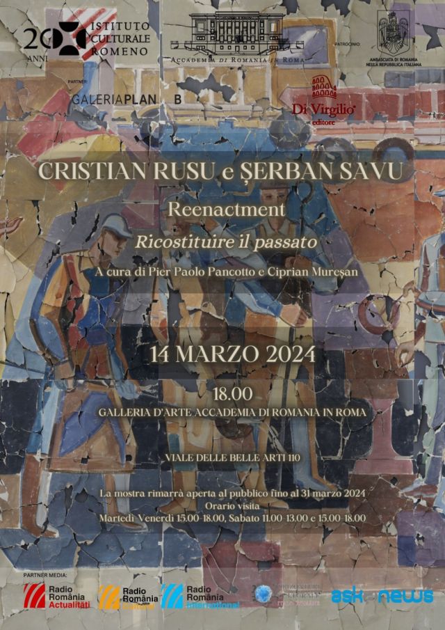 "Reenactment. Ricostituire il passato" di Cristian Rusu e Șerban Savu all'Accademia di Romania (fonte: icr.ro/roma)