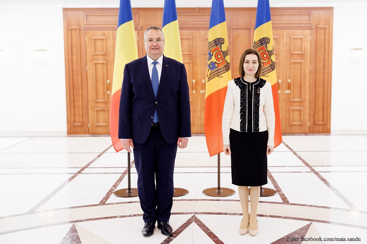 Incontro del presidente del Senato romeno, Nicolae Ciucă, con la presidente della Repubblica di Moldova, Maia Sandu (foto: facebook.com/ Maia Sandu)