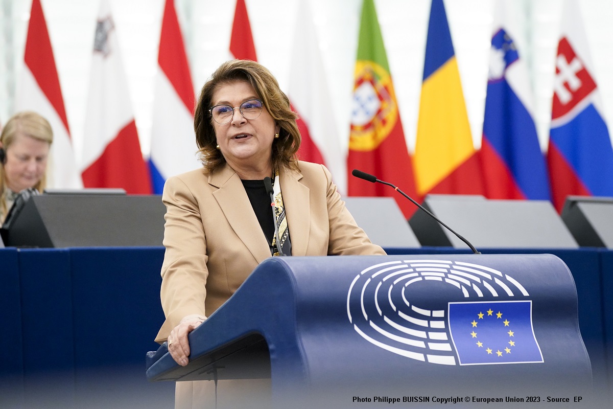 Rovana Plumb - Photographer: Philippe BUISSIN Copyright: © European Union 2023 - Source : EP