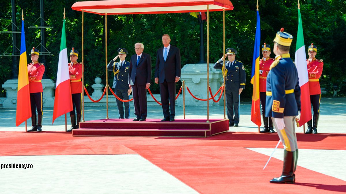 Presedintele Romaniei, Klaus Iohannis si Presedintele Italiei, Sergio Mattarella (sursa foto presidency. ro)