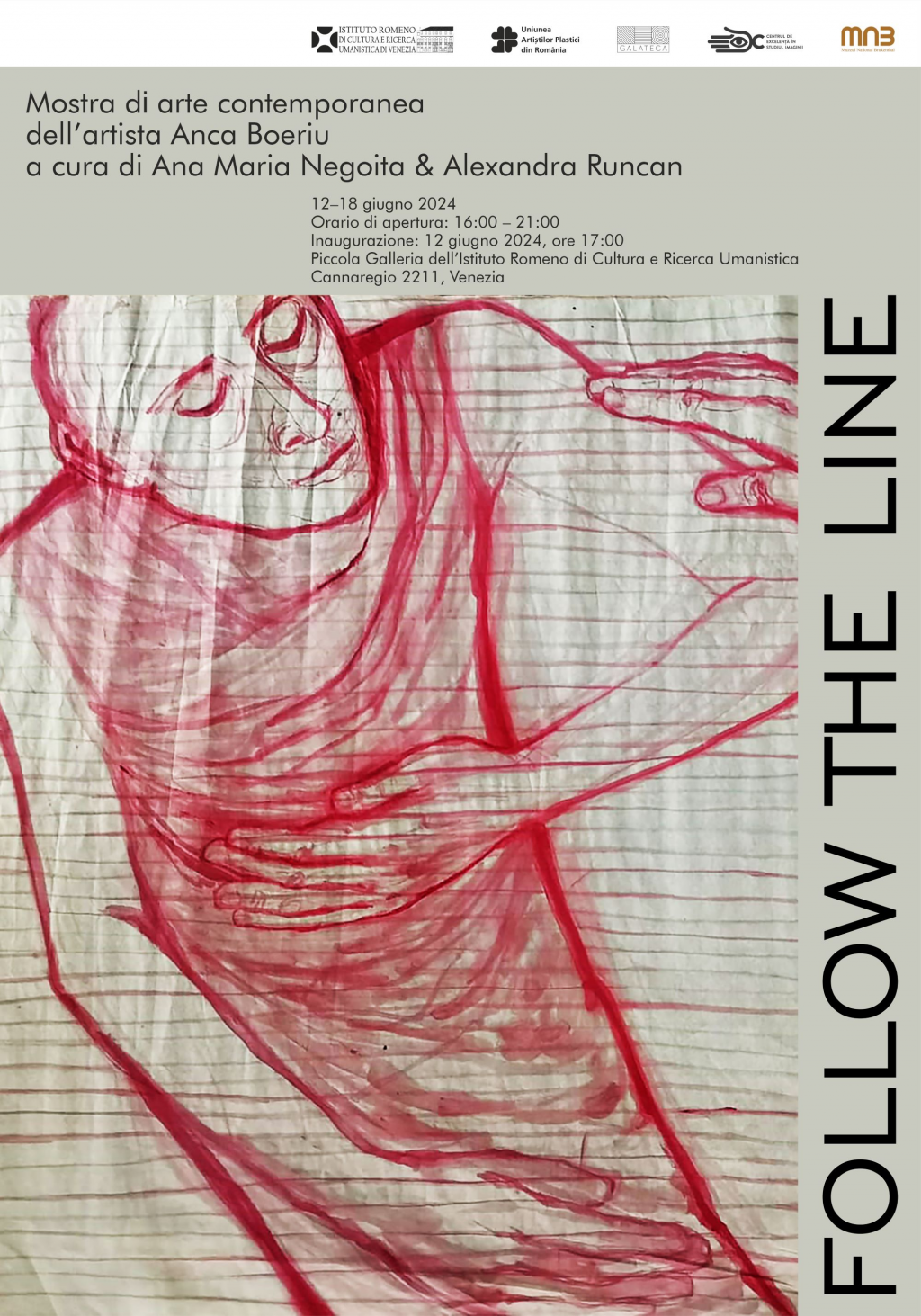 “Follow the Line” di Anca Boeriu, mostra d’arte contemporanea a Venezia