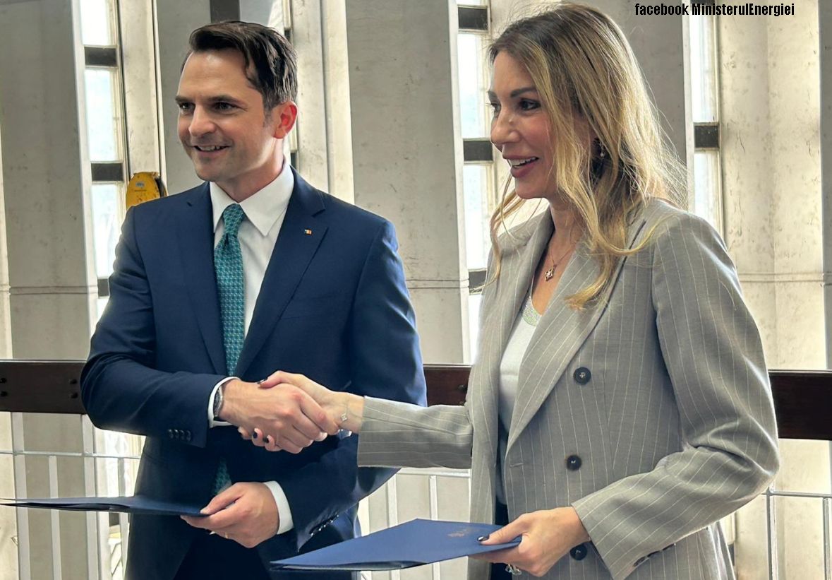 Energieminister Sebastian Burduja mit seiner serbischen Amtskollegin Dubravka Đedović Handanović (Fotoquelle: Facebook-Auftritt des rumänischen Energieministeriums)