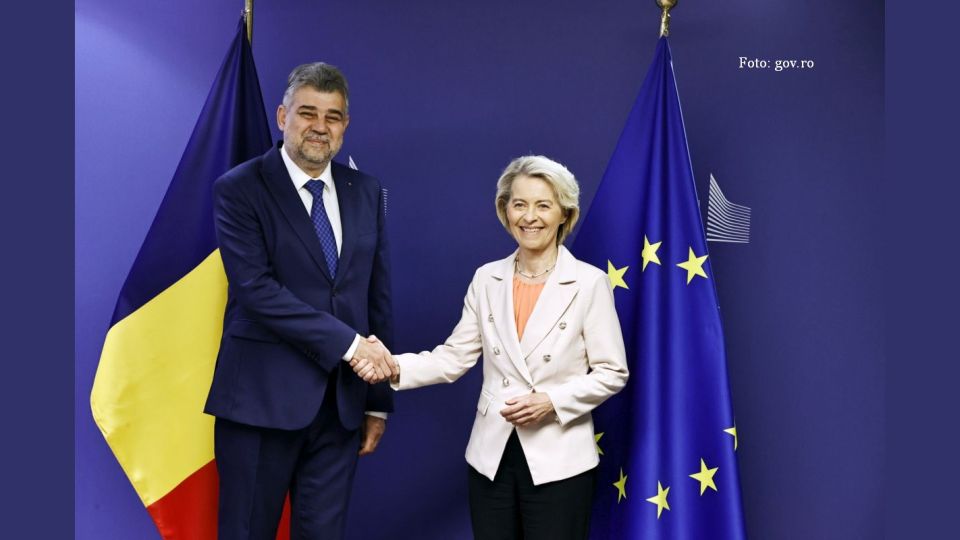 Întrevederea premierului Marcel Ciolacu cu președinta Comisiei Europene, Ursula von der Leyen (foto: gov.ro)