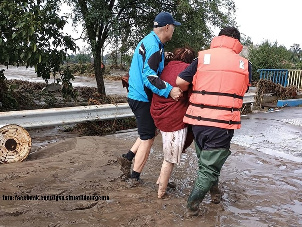 Severe flooding in eastern Romania